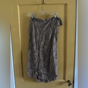 Leopard Print Wrap Skirt